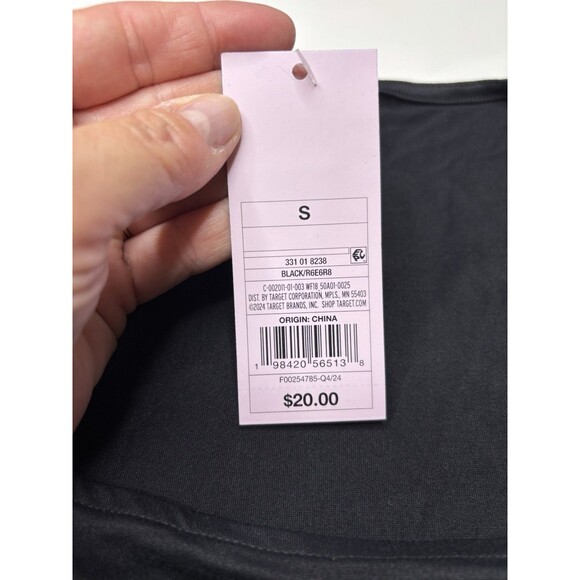 NWT Wild Fable Women's Size Small Long Sleeve Square Neck Bubble Top Black - Picture 7 of 7